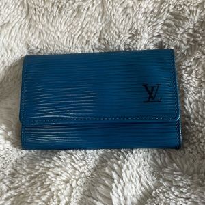 Louis Vuitton Blue Epi key holder pouch